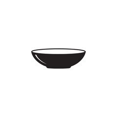 Simple ceramic bowl icon vector illustration