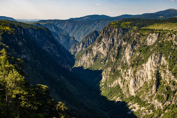 Wunderschöne Aussicht auf Canyon im Hochland von Montenegro