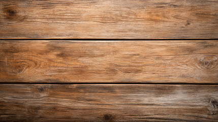 Fototapeta premium Close up of wooden planks with natural grain and warm brown color, creating rustic and textured surface perfect for backgrounds or interior design. Patchara style
