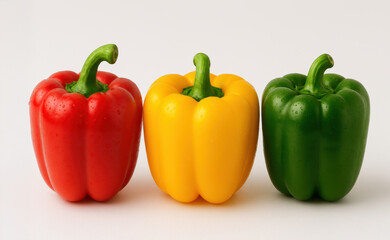 AI Generated Bell Peppers Trio: Red, Yellow, Green