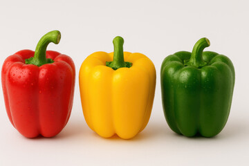 AI Generated Bell Peppers Trio: Red, Yellow, Green