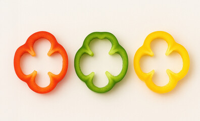 AI Generated Bell Peppers Trio: Red, Yellow, Green