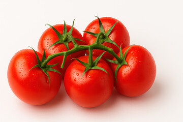 AI Photo of Tomatoes on Vine over Black