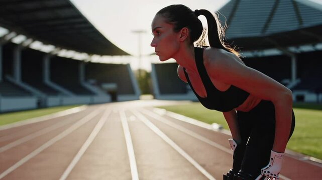 Determined Female Paralympian Ready to Race