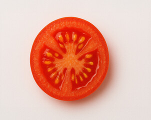 AI Sliced Tomato Isolated on White Background
