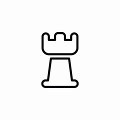 chess tower strategy icon sign vector