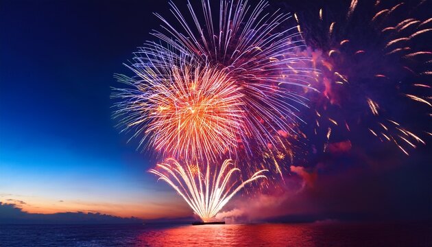 the display of energetic fireworks is reminiscent of a symphony of sound and light generating a thrilling atmosphere that everyone can see and feel
