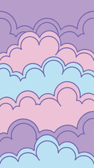 Pastel cloud pattern seamless design for backgrounds and creative design projects