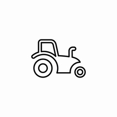 field tractor icon sign vector