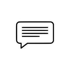 Naklejka premium Speech bubble outline icon concept of outline icon 