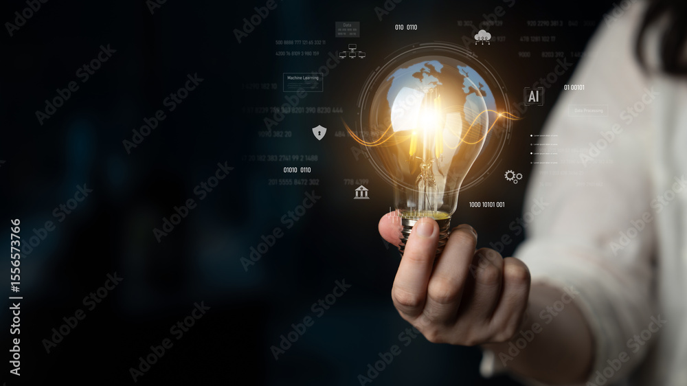 Poster global ai and data processing system enhances data, ai, and processing efficiency through digital ne