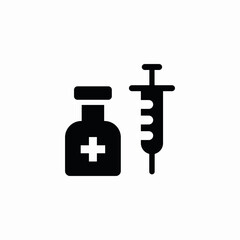 injectable medicine icon sign vector