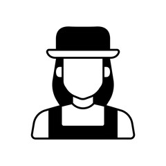 Female Farmer Agriculture Worker Fill Icon