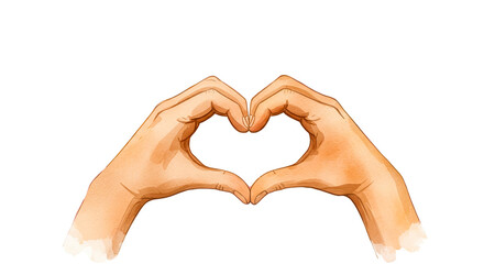 Obraz premium Hands forming a heart shape on black background