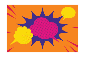 Dynamic Comic Book Speech Bubbles Pop Art Design Elements