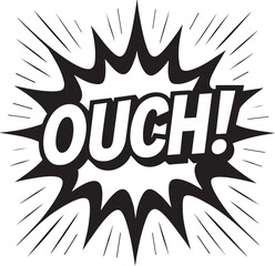 Ouch! Comic Book Style Speech Bubble Graphic