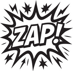Dynamic Zap! Comic Book Sound Effect Illustration