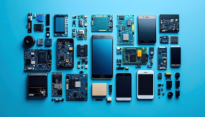 Assorted electronic components