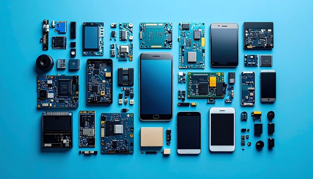 Assorted electronic components