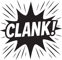Retro Comic Book Clank Sound Effect A Vintage Pop Art Explosion