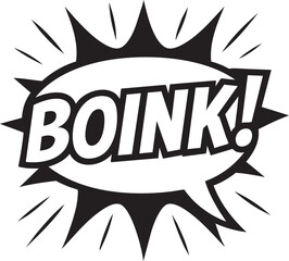 Dynamic Comic Book Boink! Speech Bubble A Vibrant, Bold Graphic Design Element