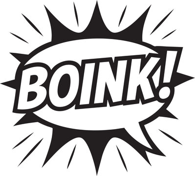 Dynamic Comic Book Boink! Speech Bubble A Vibrant, Bold Graphic Design Element