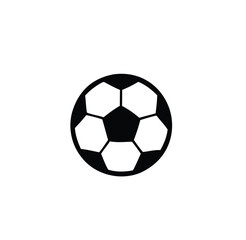 Obraz premium Soccer ball icon vector in black color with white background.