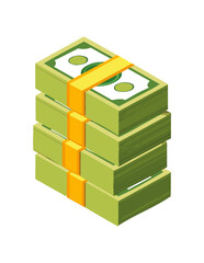 Naklejka premium stack of money Vector illustration 