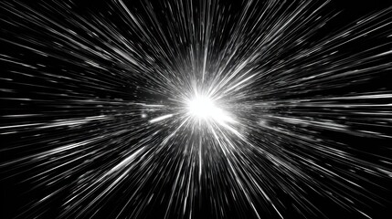 Traversing the cosmos at warp speed through black space and bright light
