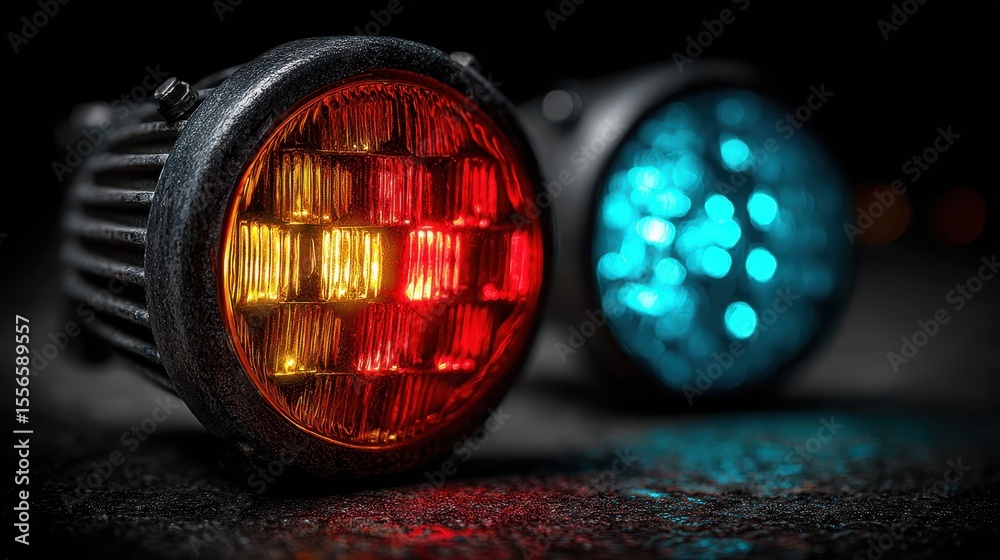 Poster Ten colorful abstract light bokeh backgrounds displayed side-by-side in a grid arrangement against a dark backdrop