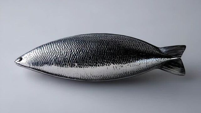 Eerie Black Fish Swimming in Dark Waters