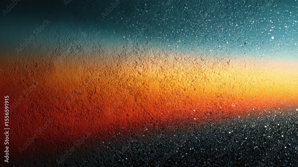 Poster abstract textured background showing a gradient of orange, red, and blue colors resembling a mars or