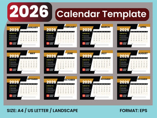 2026 calendar template