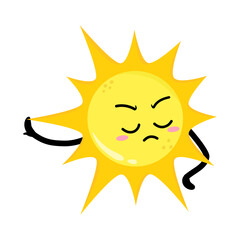 Cute Hand Drawn Sun Nope Stop Talking