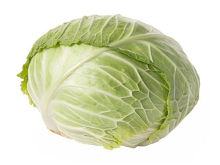 Fototapeta premium Head of cabbage isolated on transparent background