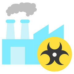 Hazard Area flat color, mini illustration icon. use for modern concept, print, UI, UX kit, web and app development. Vector related to risk management, business, finance.