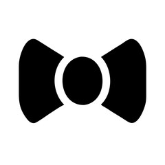 Elegant black bow tie on a white background for formal fashion concept
