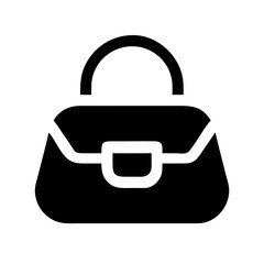 Stylish black handbag on a white background for fashion accessory concept