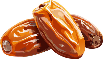 Sweet Medjool dates, a delightful trio, are beautifully displayed. Their rich, caramel hues and succulent appearance entice the eye. These dates are a symbol of natural sweetness