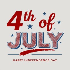 Naklejka premium 4th of July, Happy Independence Day