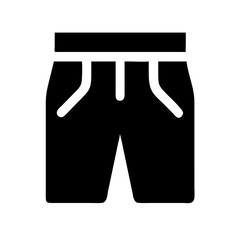 Trendy black pants silhouette on a white background for fashion apparel concept