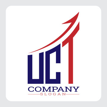 UCT logo design, UCT Company Logo Design Growth vector, UCT Upward Arrow Business Success Logo vector, UCT Corporate Branding Logo, UCT simple and modern logo, UCT business finance logo design, etc.