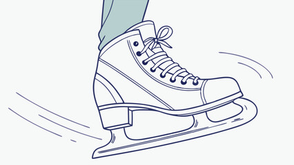 Skating Ice Skates in Motion.