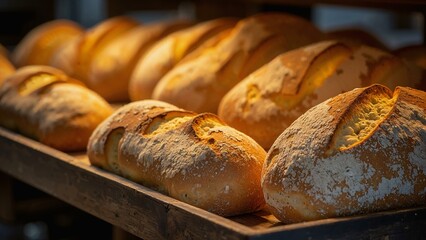 Artistic representation of freshly baked bread showcasing textures and warmth