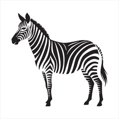 Fototapeta premium plain zebra silhouette vector illustration