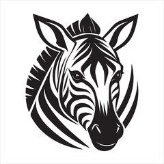 Fototapeta premium plain zebra silhouette vector illustration