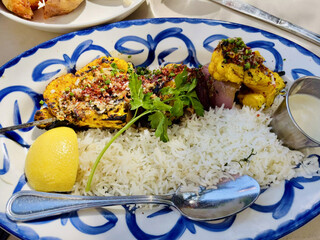 Grilled Veggie Skewers with Rice