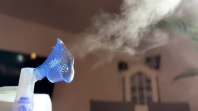 A device that helps a person with viruses, an inhaler sprays medicine
