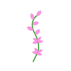 Soft whimsical floral nursery vector icons with adorable pastel petals and cartoon leaves for baby visual charts, cute nursery infographic decorations, baby diary stickers, and sweet planner accents