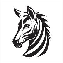 Fototapeta premium plain zebra silhouette vector illustration